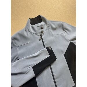 Arista Women's Vtg‎ Full Zip Blue Jacket Size Medium Tailored Lightweight